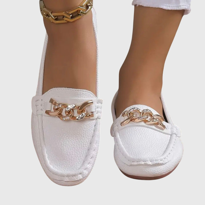 Women's Gold Chain Loafers