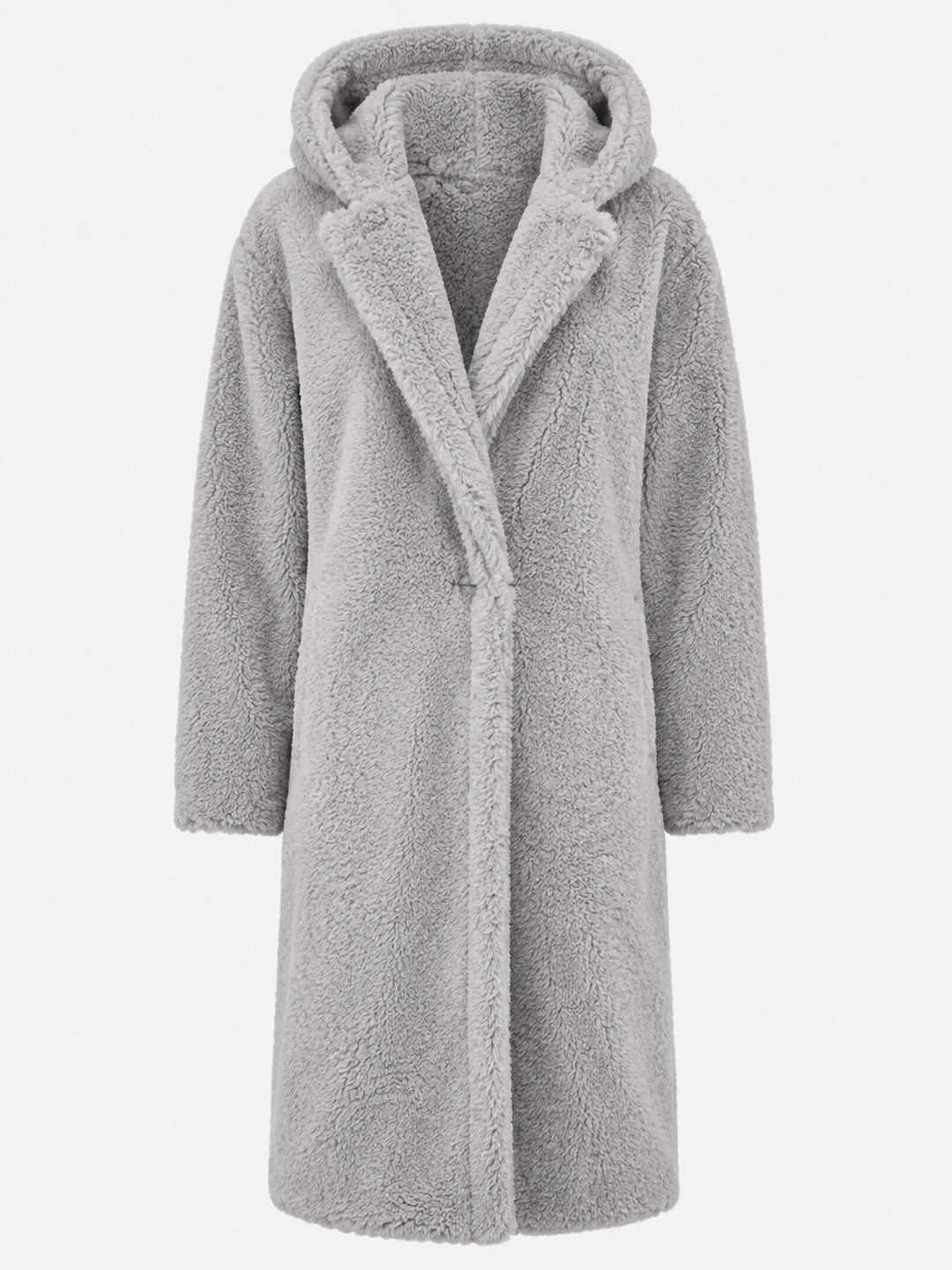 Warm ladies winter coat, cozy and versatile for elegant fall layering.