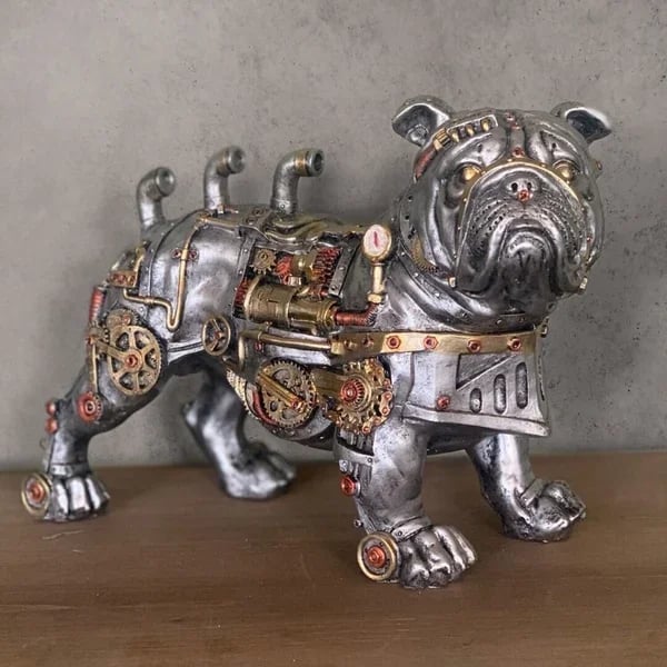 Whimsical steampunk creature figurine with intricate details, a conversation starter for any room.