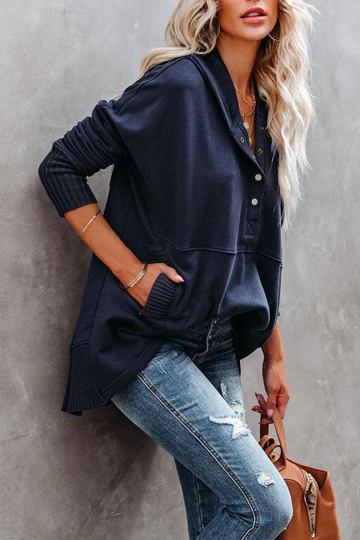 Casual women's love-themed hooded tunic sweatshirt, a cozy everyday fashion staple.