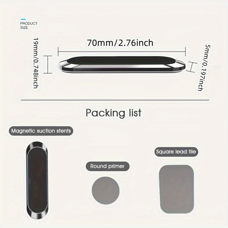 Secure smartphone grip with a minimalist magnetic car mount for all vehicles.