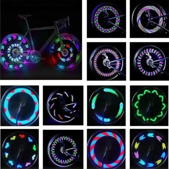 Stylish & functional LED bicycle spoke lights. Boosts night visibility, cycling safety, and bike decor.