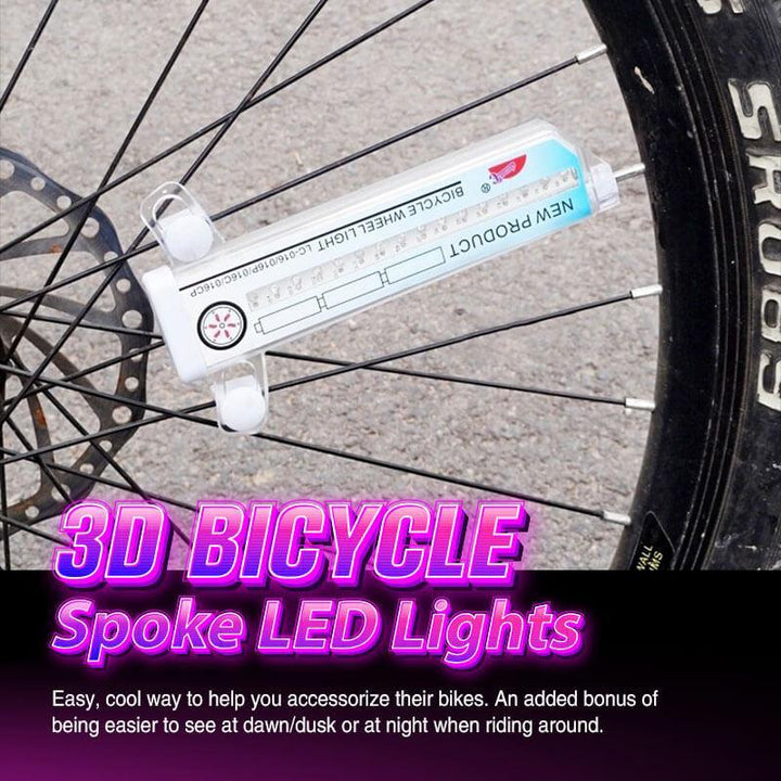 Improve cycling safety with these bright LED spoke lights. Visible bike accessory for night rides.
