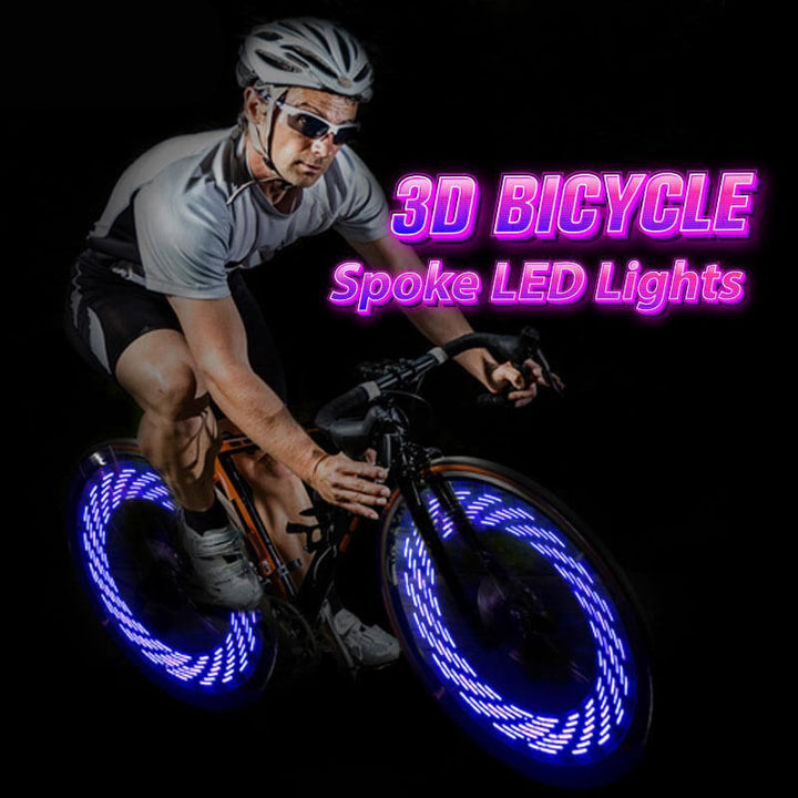 Unisex bicycle wheel spoke LED lights. Waterproof bike accessory for high visibility & night safety.