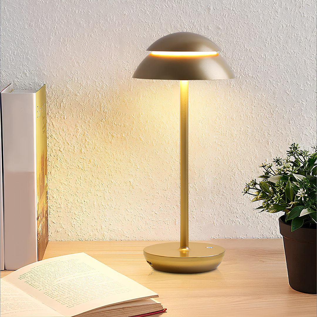 Stylish Nordic minimalist LED lamp. Rechargeable & cordless for modern living & flexible placement.
