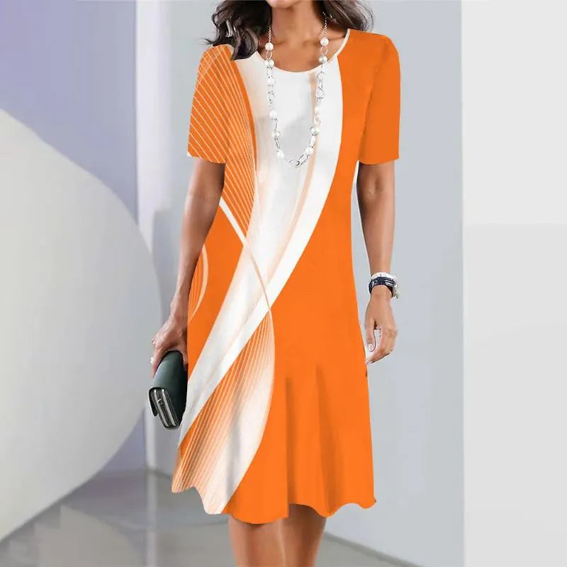 Colour Block Midi Dress - Women's