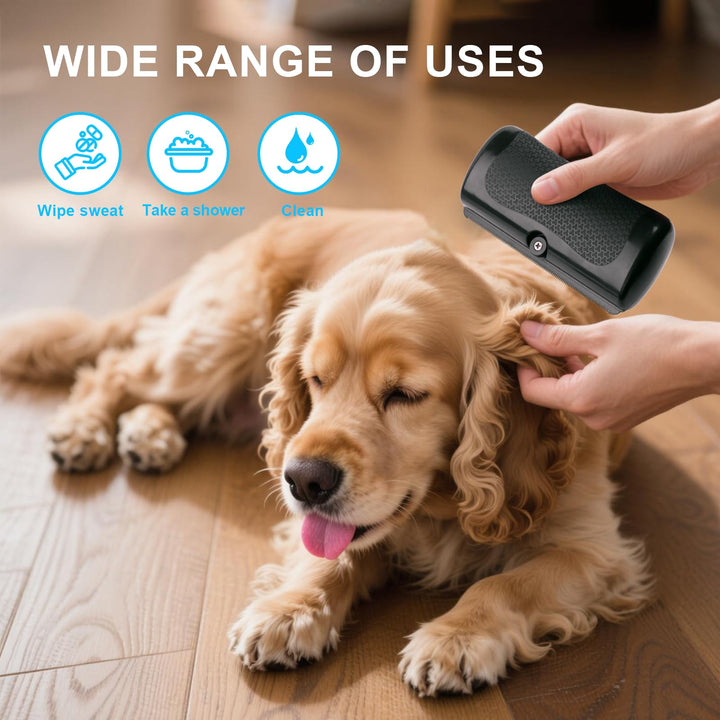 Dog grooming deshedding brush. Removes loose undercoat and excess fur to keep your pet's coat healthy.