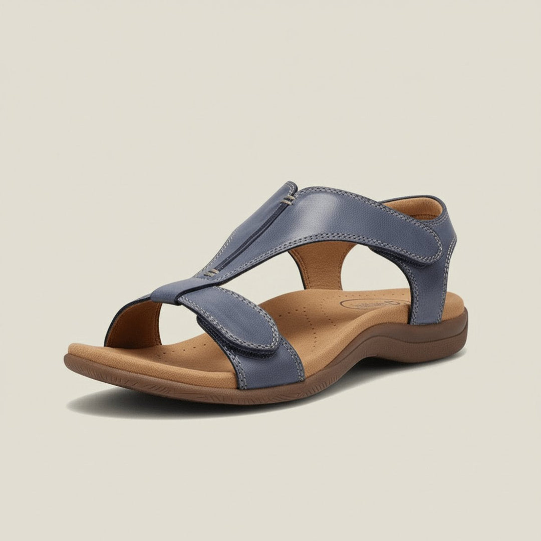 Lightweight open-toe T-strap orthopedic sandals for women, ideal for casual summer wear.