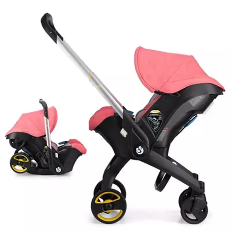 4-in-1 baby travel system with a compact stroller & secure car seat for newborns and toddlers.