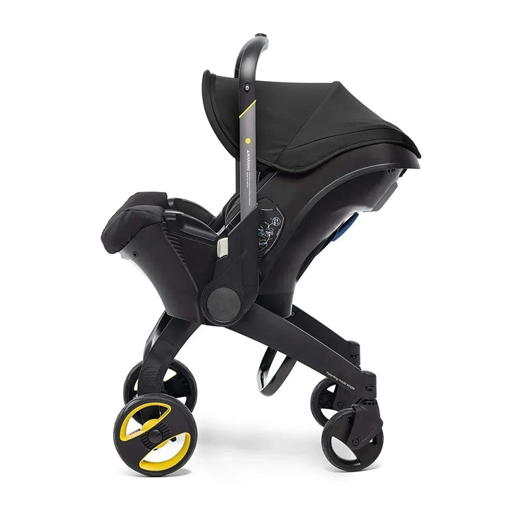 All-in-one baby travel system with a portable stroller and a secure car seat for new parents' convenience.