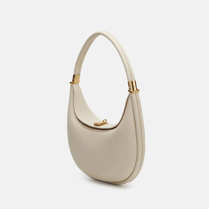 Versatile full-grain leather women's shoulder bag, also a chic crossbody for everyday.