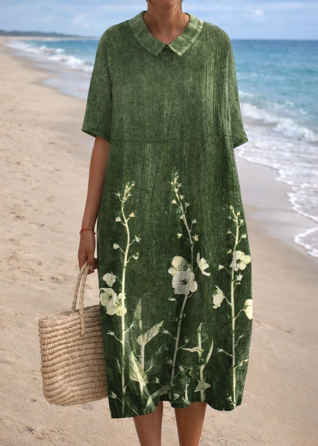 Women's Floral Watercolor Maxi Dress