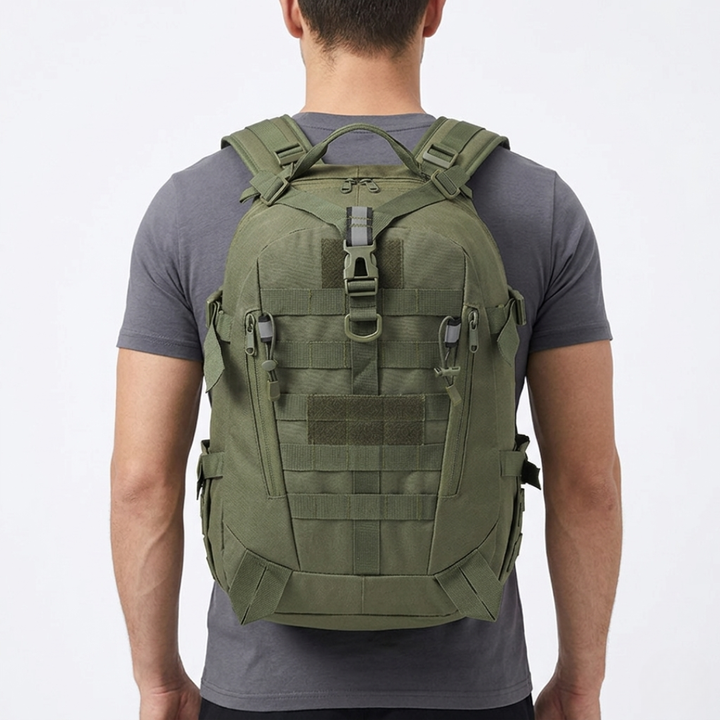 Rugged 40L rucksack tactical backpack, built for demanding outdoor adventures and everyday use.