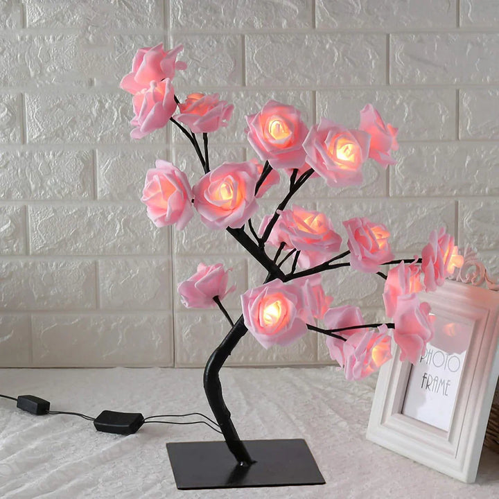 Stylish LED blossom bonsai lamp, a modern accent for home decoration. Warm white glow.