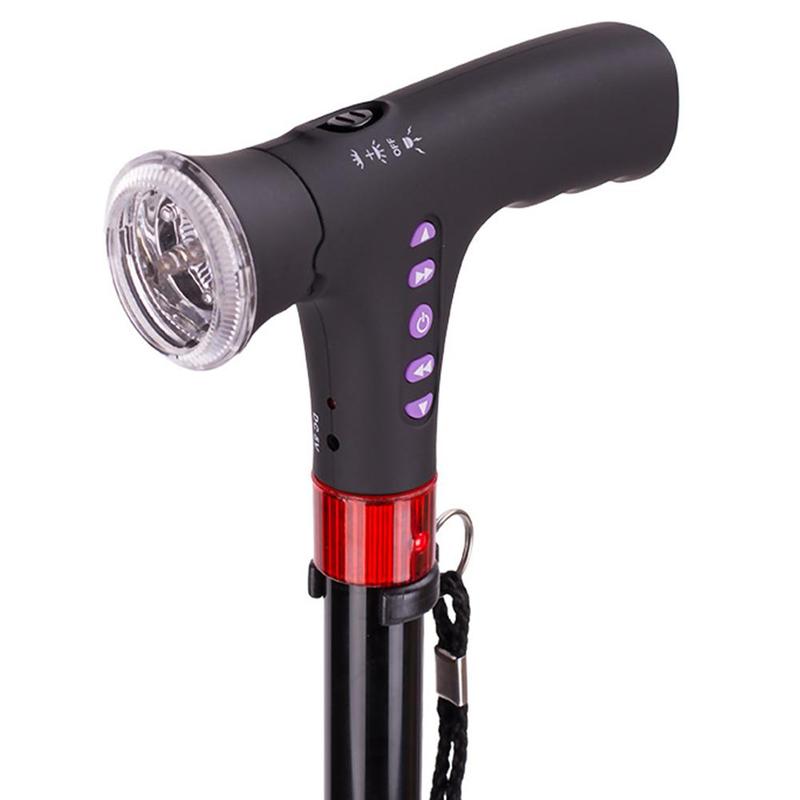 Unisex LED Nordic walking poles for enhanced visibility & safety during dawn/dusk hikes. Adjustable outdoor gear.