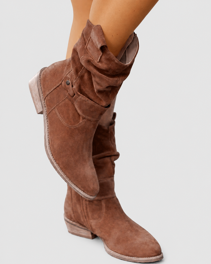 Women's low-heel ankle boots. Orthopedic, comfortable, side zip, and chic for everyday fashion.