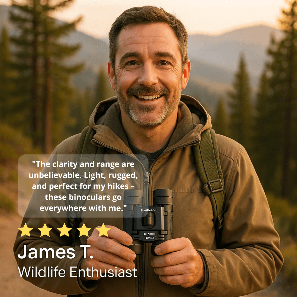 Experience sharp, long-range views with 40x HD binoculars