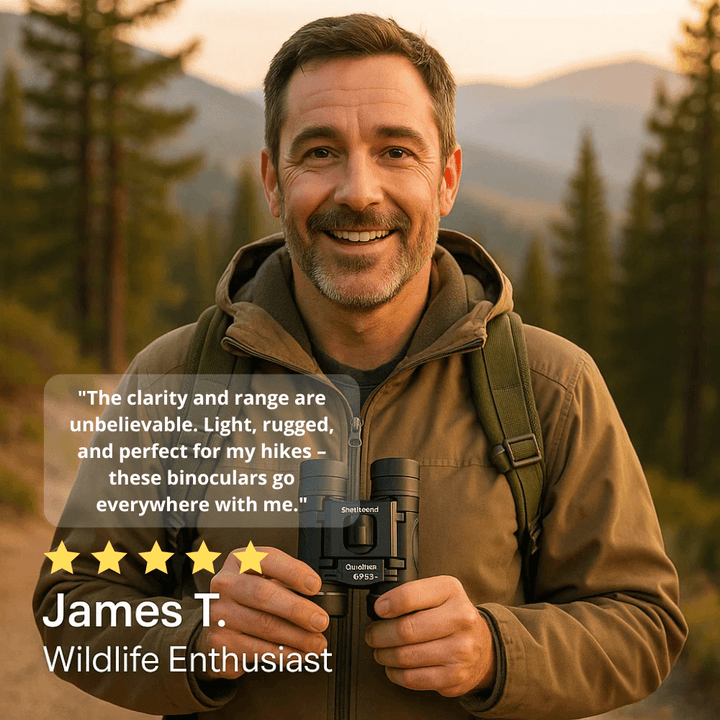 Experience sharp, long-range views with 40x HD binoculars