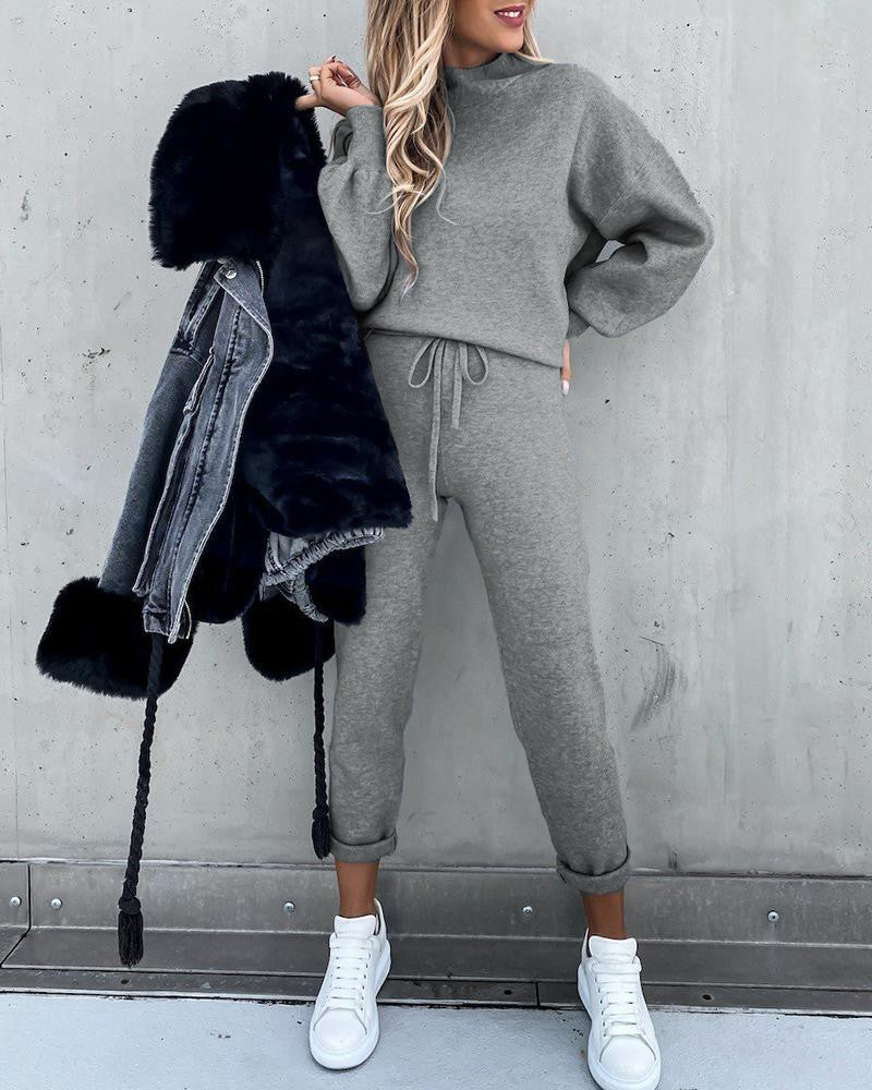 Close-up of women's tracksuit top, comfortable premium activewear for women's fashion.