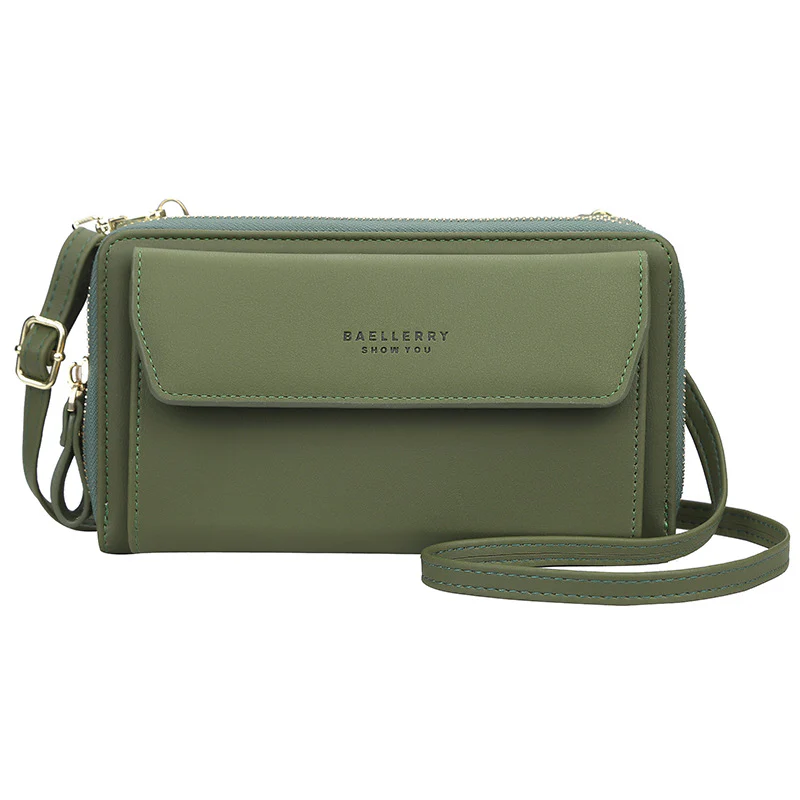Versatile women's shoulder bag, designed as a phone wallet & crossbody purse for modern everyday use.