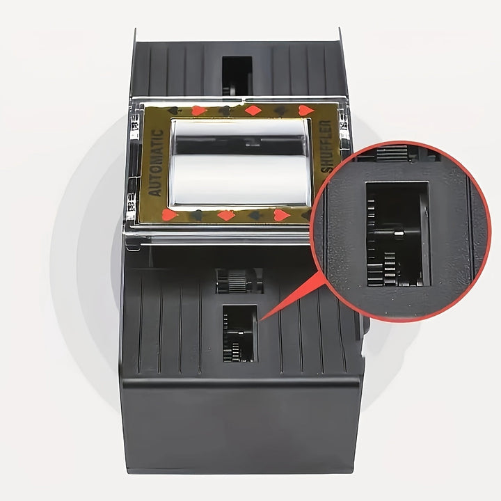 Automatic card shuffler making bridge game setup quick & effortless, a must-have for card players.