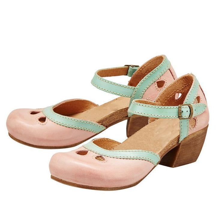 Women's summer sandals with arch support, low heel, ensuring comfortable walking and improved posture.