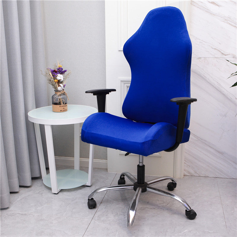 Flexible gaming chair protector, a modern stretch cover for ultimate comfort and home office style.
