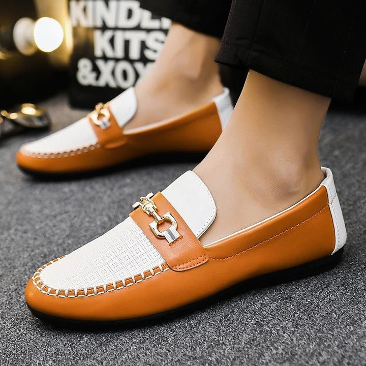 Men's polished slip-on loafers, perfect elegant footwear for both business casual & everyday wear.