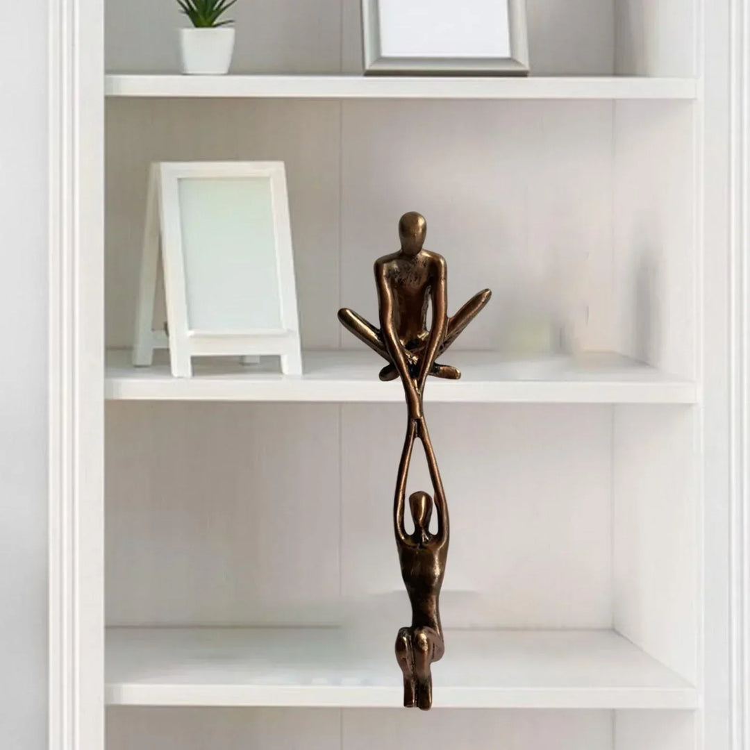 Symbolic gift: "Eternal Love & Strength" modern sculpture, elegant home or office decor figurine.