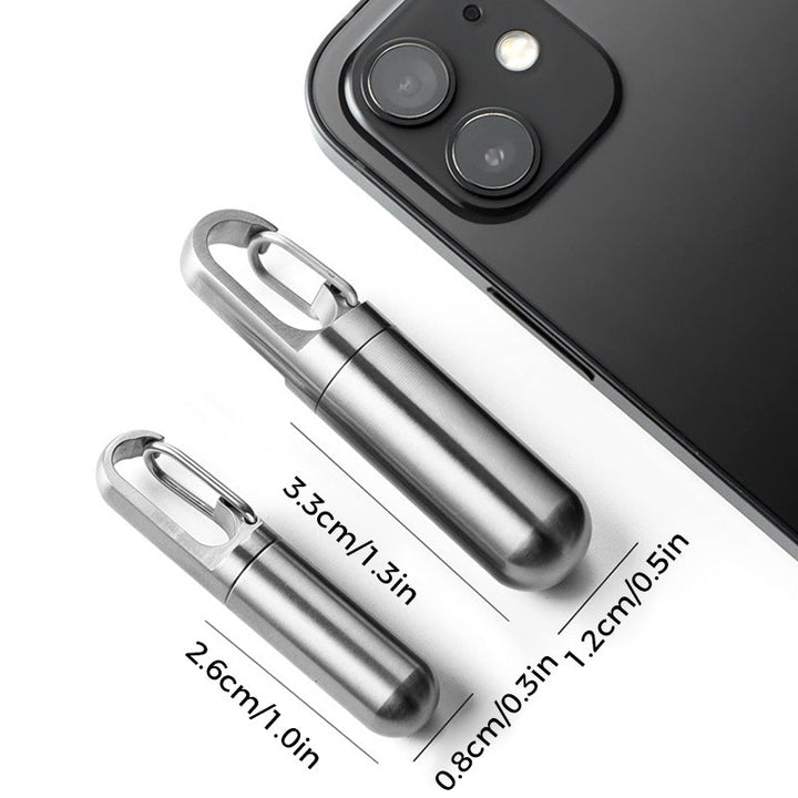 Compact stainless steel medication organizer, waterproof and perfect for daily pills.