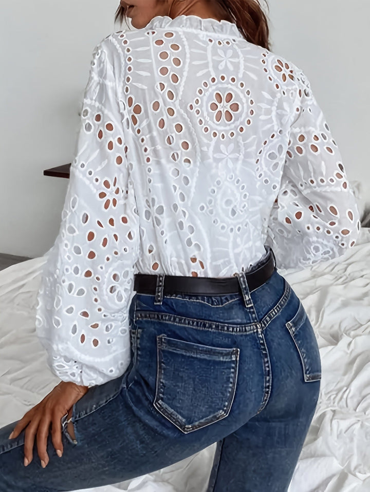 Women's Embroidered Long-Sleeve Blouse