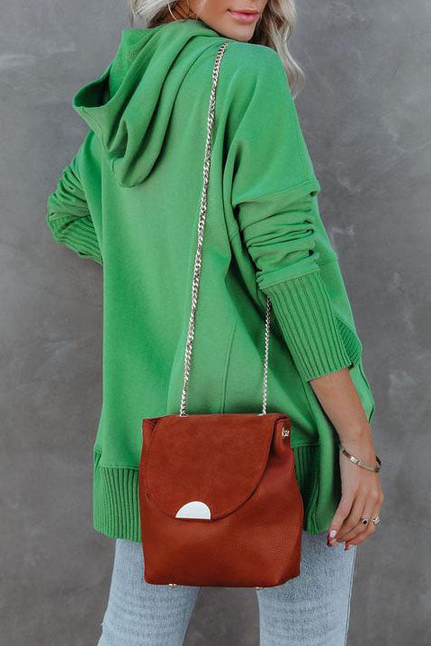 Cozy hooded tunic sweatshirt for women, featuring a charming love print & relaxed fit.
