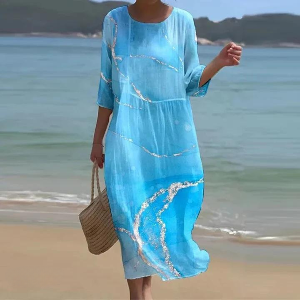Elegant women's tummy control dress, flattering silhouette for special occasions.