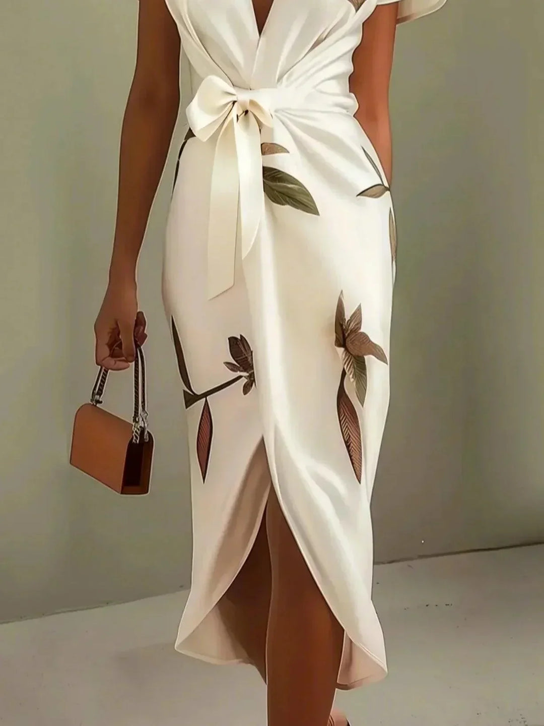Elegant Wrap Midi Dress