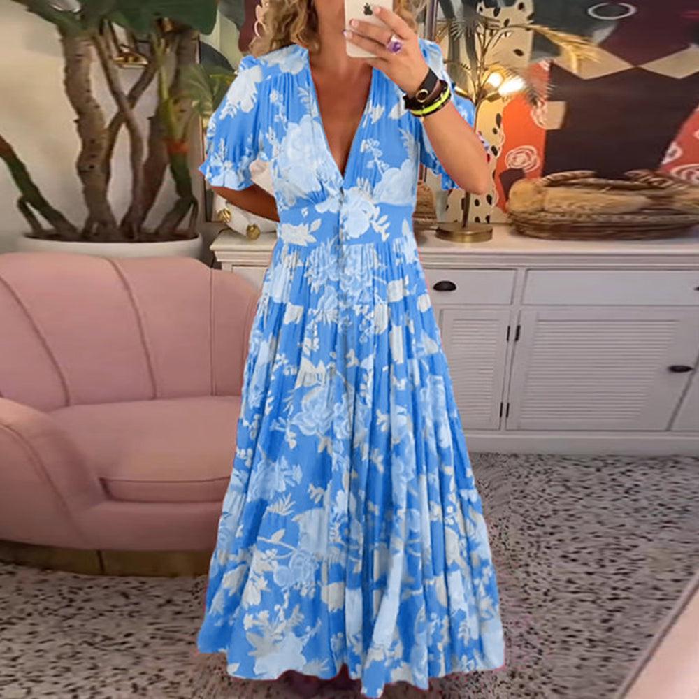 Women's Vibrant Floral Print Dress