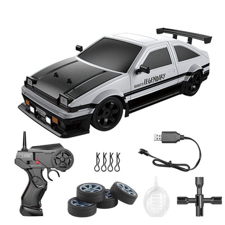Dynamic RC drift car, all-wheel drive for high-speed racing & drifting. Remote control toy for kids & adults.