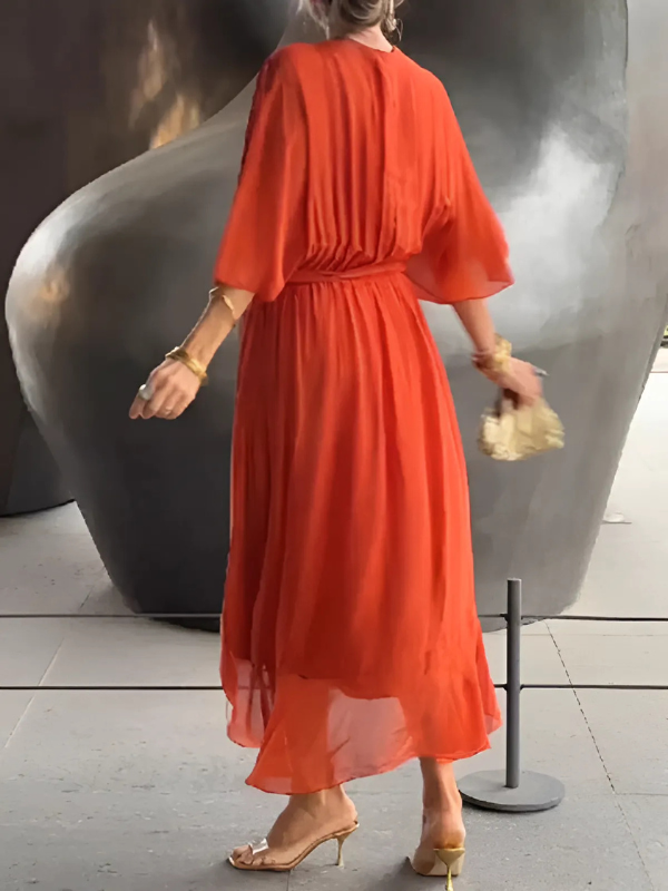Women's Wrap Midi Dress