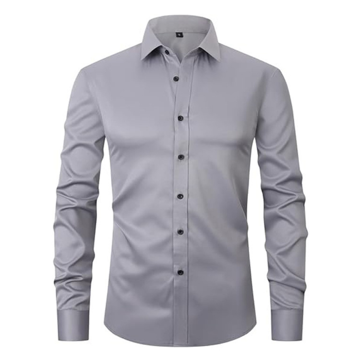 Durable men's button down work shirt, long sleeve, classic fit for everyday style.