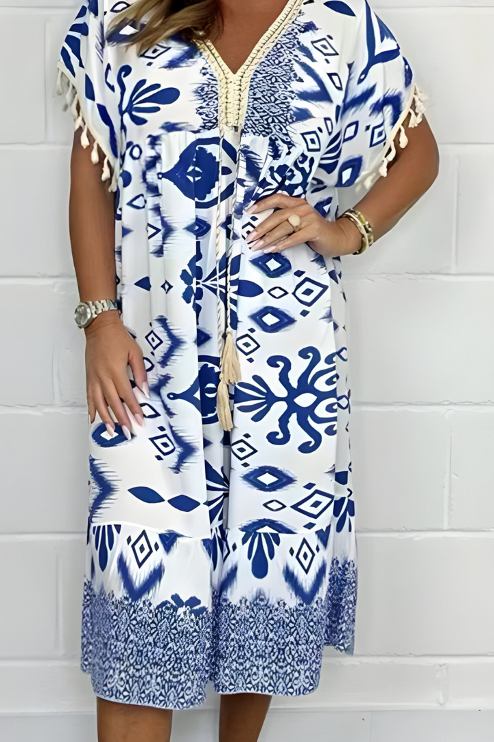 Women's Casual Midi Dress in Comfortable Fabric