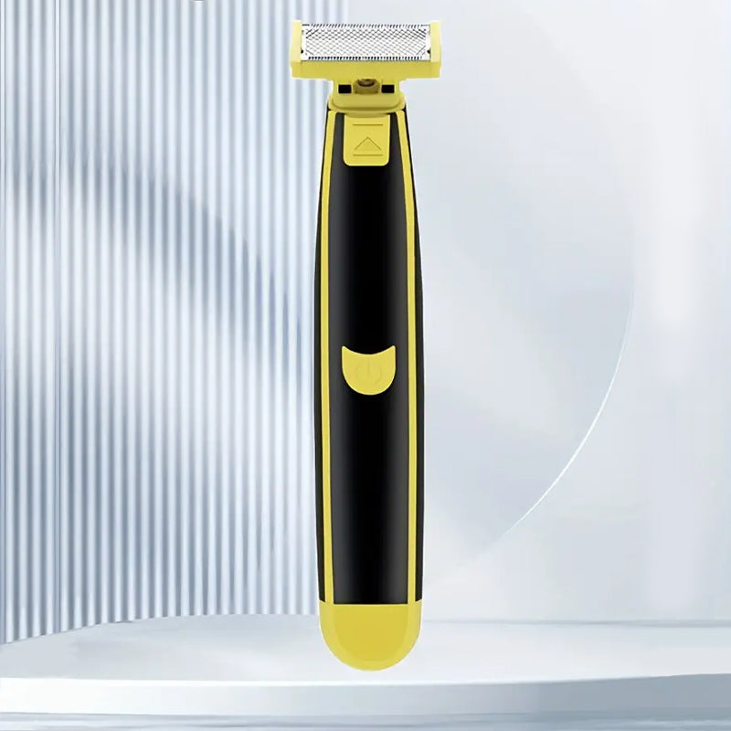 Men's Electric Body Groomer with hypoallergenic blades. Wet & Dry, cordless design for personal care.