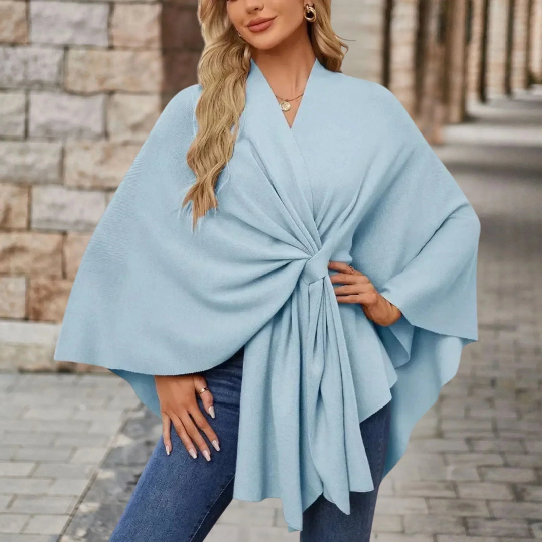 Elegant Draped Poncho