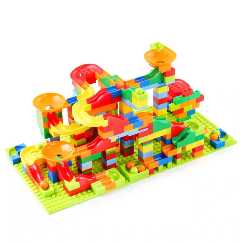 Engaging kids' marble run toy, perfect for creative play, STEM education, and building fine motor skills.