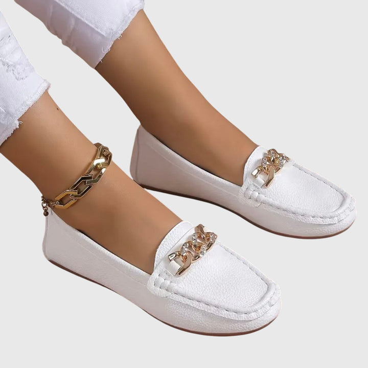 Women's Gold Chain Loafers