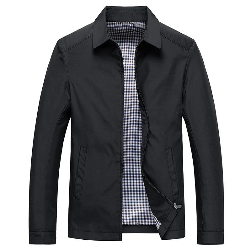 Men's lightweight waterproof jacket, ideal for all-season outdoor wear & travel. Casual men's fashion raincoat.