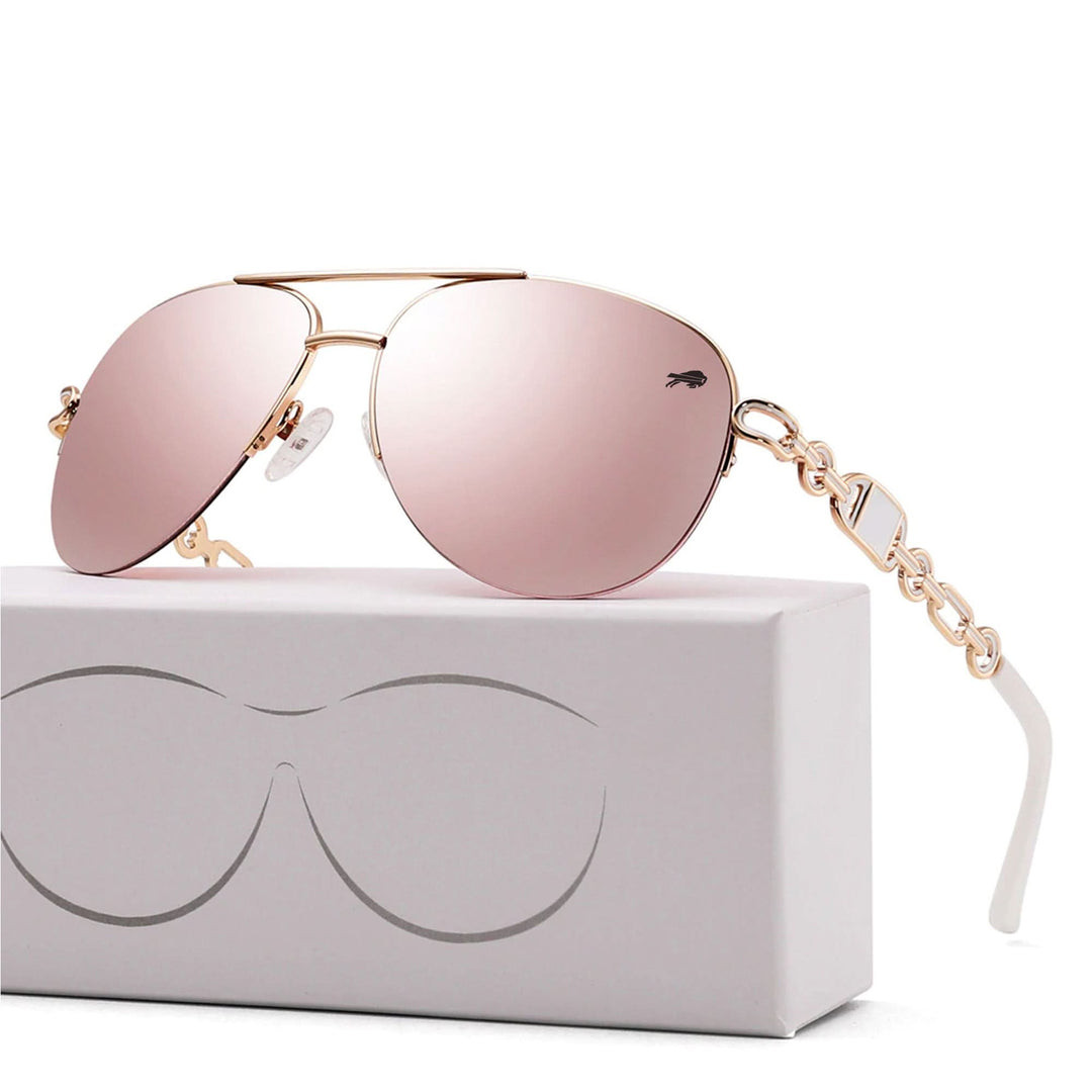 Women's UV400 polarized sunglasses ideal for beach days, travel, & all summer activities.