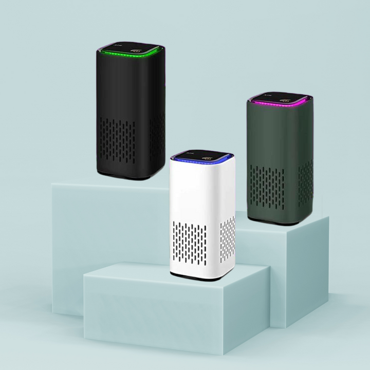 Advanced home air filter for pets, with multi-stage filtration to control dander, odors, and allergens.