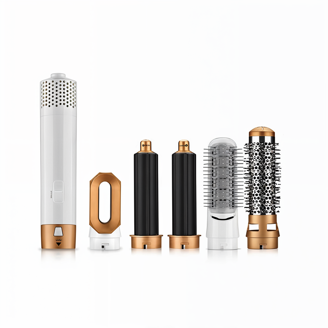 Versatile beauty tool: ionic hair dryer, curler, straightener, and volumizer.