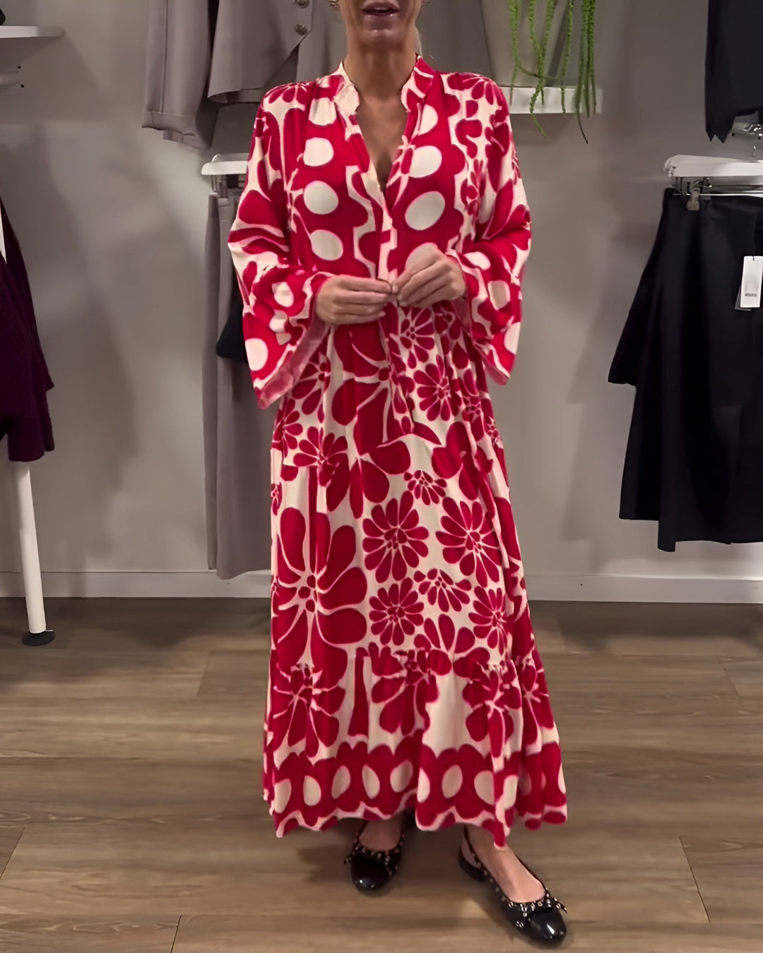Elegant Printed Maxi Dress