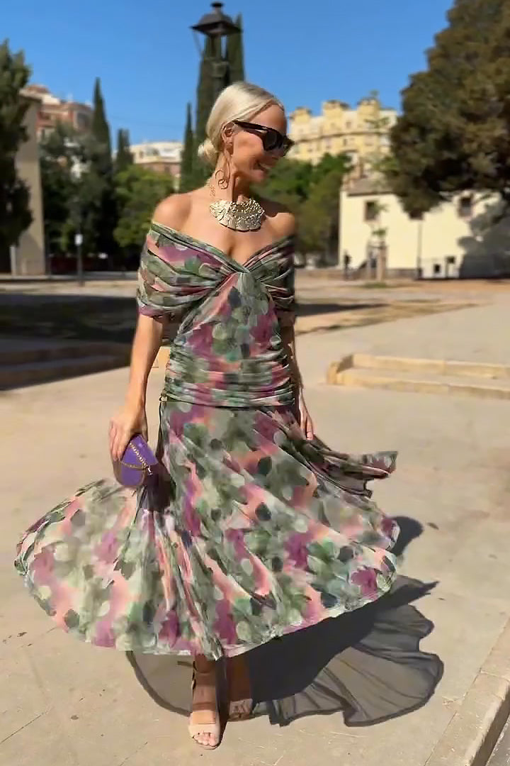 Elegant V-Neck Party Maxi Dress