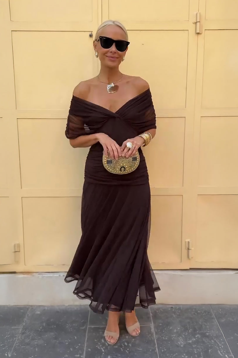 Elegant V-Neck Party Maxi Dress